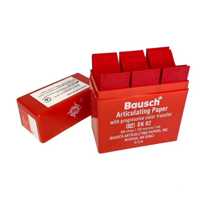 Артикуляційний папір BK02, 200мкм червоний, 300 смужок 