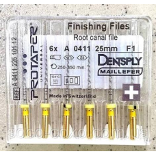 ProTaper РУЧНІ, F1, 25мм, 6 шт, дрильбори нікельтитанові