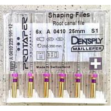 ProTaper РУЧНІ, S1, 25мм, 6 шт, дрильбори нікельтитанові