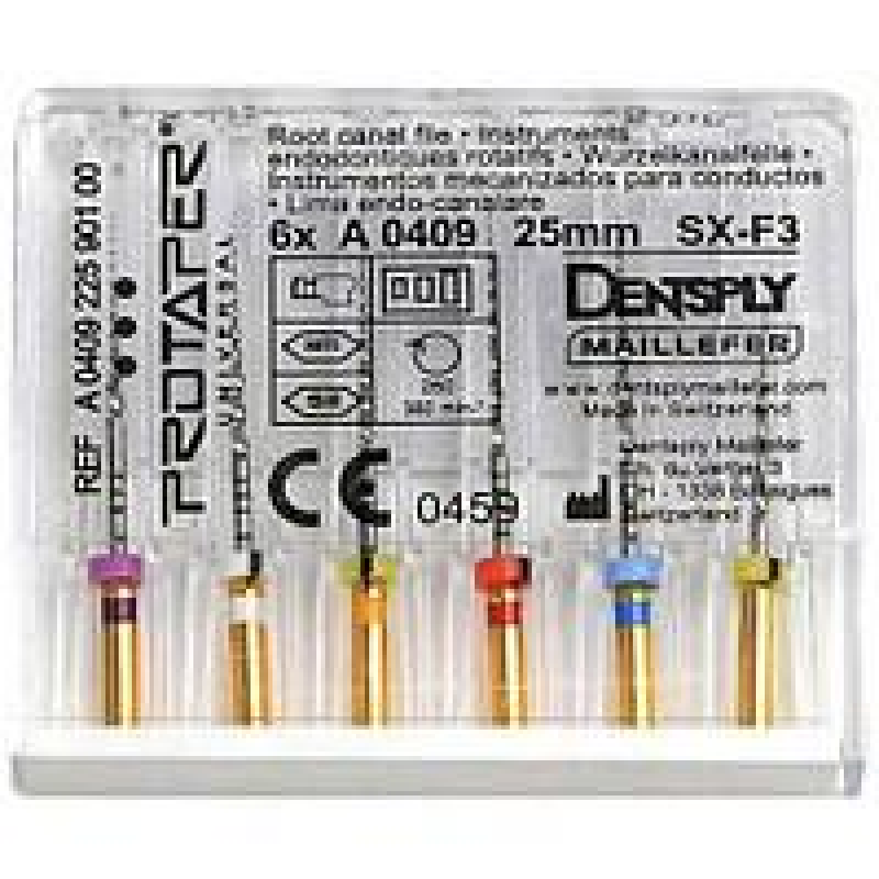 ProTaper РУЧНІ, SX, 25мм, 6 шт, дрильбори нікельтитанові