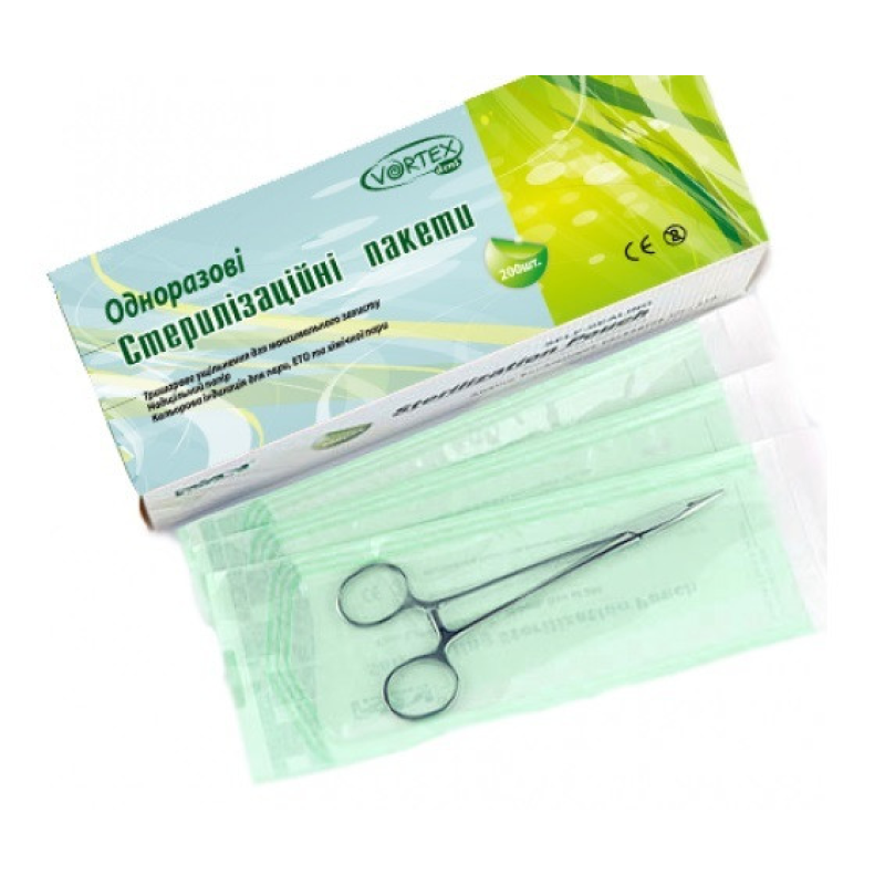 Пакети для стерилізації,90*165мм,200шт VortexDent