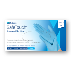 Нітрилові рукавиці Medicom Safetouch  Vitals slim, без пудри