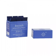 Папір артикуляційний BK01, товщина 200 мкм, синій колір, 300 смужок в пластиковому боксі