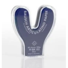 Артикуляційний папір BK03 синій 200мкм 50шт підковоподібний в пластиковій упаковці, для ортопедичних робіт