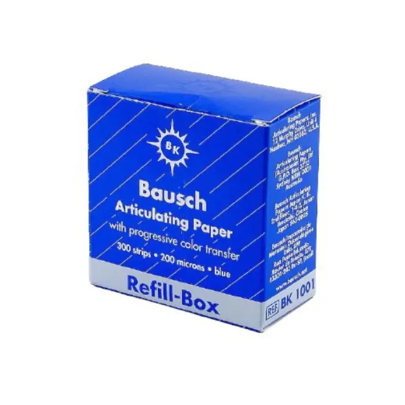 Артикуляційний папір BK1001 200мкм синій, 300 смужок в картонній упаковці, замінний для ВК 01