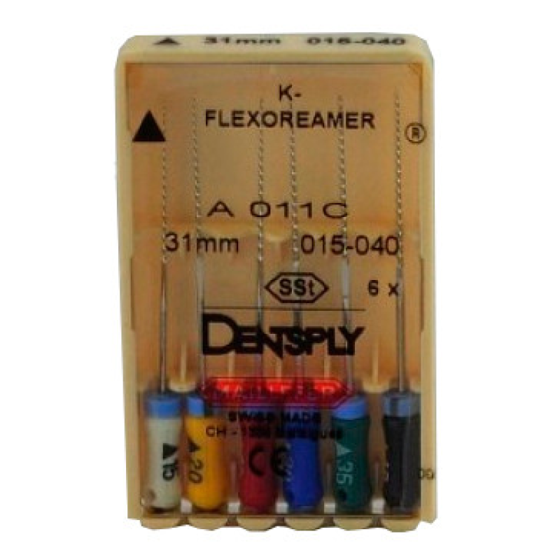 К-флексоримери Dentsply Maillefer, розмір 020, довжина 25 мм, ручні файли, 6 шт. в упаковці K-Flexoreamer Dentsply Maillefer